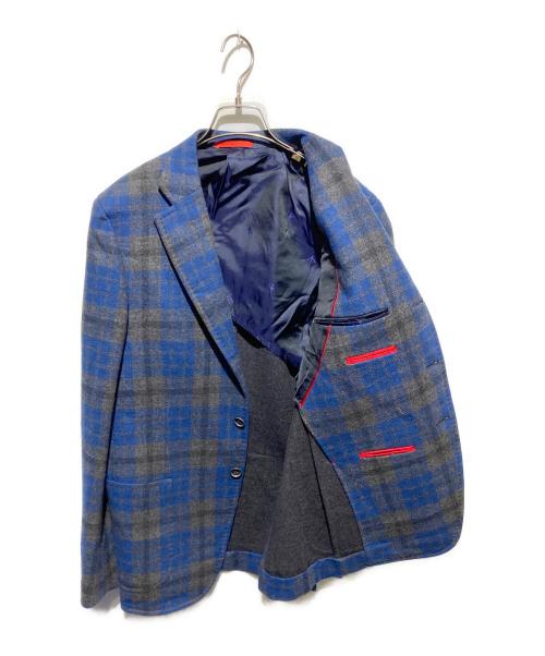 ISAIA（イザイア）ISAIA (イザイア) cortina カシミヤ混3Bジャケット ブルー サイズ:50の古着・服飾アイテム