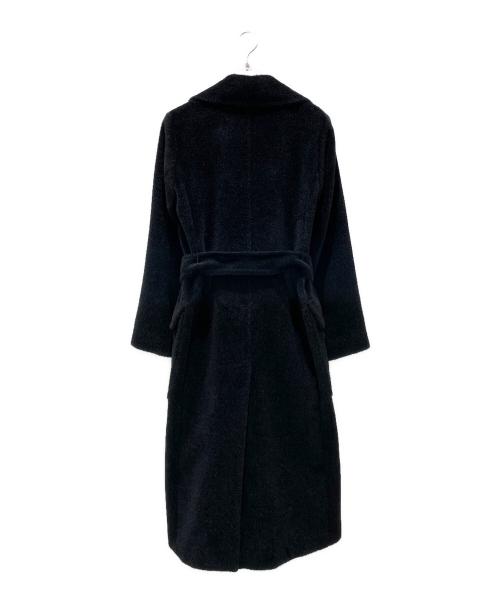 MaxMara（マックスマーラ）MaxMara (マックスマーラ) シャギーガウンコート ブラック サイズ:38の古着・服飾アイテム