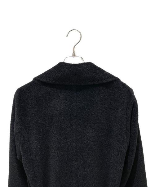 MaxMara（マックスマーラ）MaxMara (マックスマーラ) シャギーガウンコート ブラック サイズ:38の古着・服飾アイテム