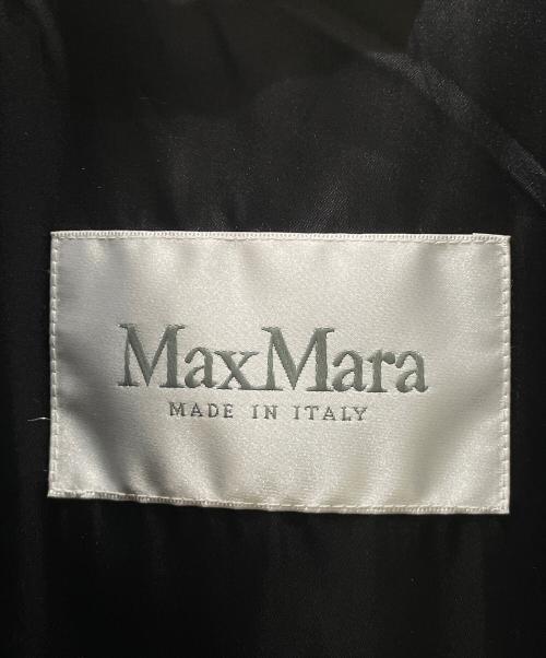 MaxMara（マックスマーラ）MaxMara (マックスマーラ) シャギーガウンコート ブラック サイズ:38の古着・服飾アイテム