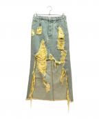 neith.ネイス）の古着「ダメージデニムスカート」｜インディゴ