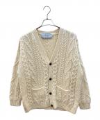 oldderby Knitwearオールドダービーニットウェア）の古着「ケーブルニットカーディガン」｜アイボリー