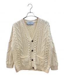 oldderby Knitwear（オールドダービーニットウェア）の古着「ケーブルニットカーディガン」｜アイボリー