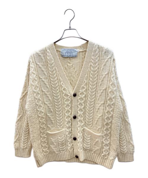 oldderby Knitwear（オールドダービーニットウェア）oldderby Knitwear (オールドダービーニットウェア) ケーブルニットカーディガン アイボリー サイズ:XLの古着・服飾アイテム