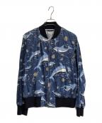 Engineered Garmentsエンジニアド ガーメンツ）の古着「Aviator Jacket Dolphin Print」｜ブルー