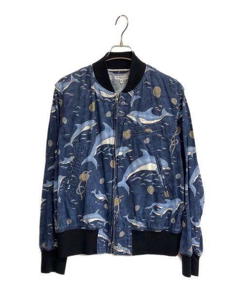 Engineered Garments（エンジニアド ガーメンツ）Engineered Garments (エンジニアド ガーメンツ) Aviator Jacket Dolphin Print ブルー サイズ:Mの古着・服飾アイテム