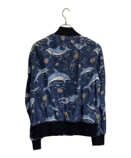 Engineered Garments（エンジニアド ガーメンツ）Engineered Garments (エンジニアド ガーメンツ) Aviator Jacket Dolphin Print ブルー サイズ:Mの古着・服飾アイテム