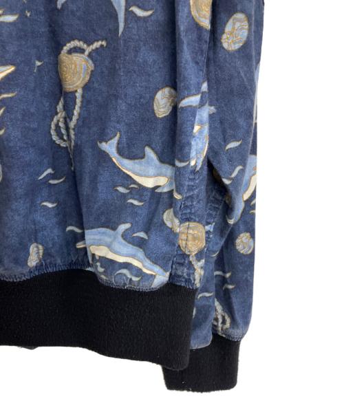 Engineered Garments（エンジニアド ガーメンツ）Engineered Garments (エンジニアド ガーメンツ) Aviator Jacket Dolphin Print ブルー サイズ:Mの古着・服飾アイテム