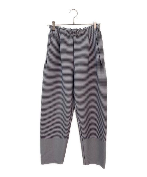 ISSEY MIYAKE（イッセイミヤケ）ISSEY MIYAKE (イッセイミヤケ) ボーダー切替イージーパンツ グレー サイズ:1の古着・服飾アイテム