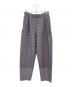 ISSEY MIYAKE（イッセイミヤケ）の古着「ボーダー切替イージーパンツ」｜グレー