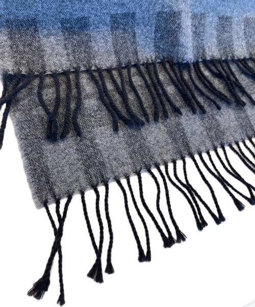 FENDI（フェンディ）FENDI (フェンディ) ズッカ柄フリンジウールマフラー グレーの古着・服飾アイテム