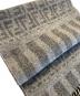 FENDI (フェンディ) ズッカ柄フリンジウールマフラー グレー：8000円