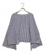 STEVEN ALANスティーブンアラン）の古着「FLARED SLEEVE SHIRT」｜ネイビー