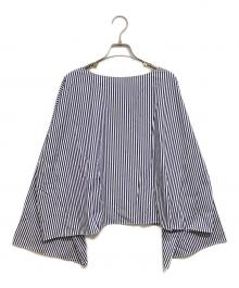 STEVEN ALAN（スティーブンアラン）の古着「FLARED SLEEVE SHIRT」｜ネイビー