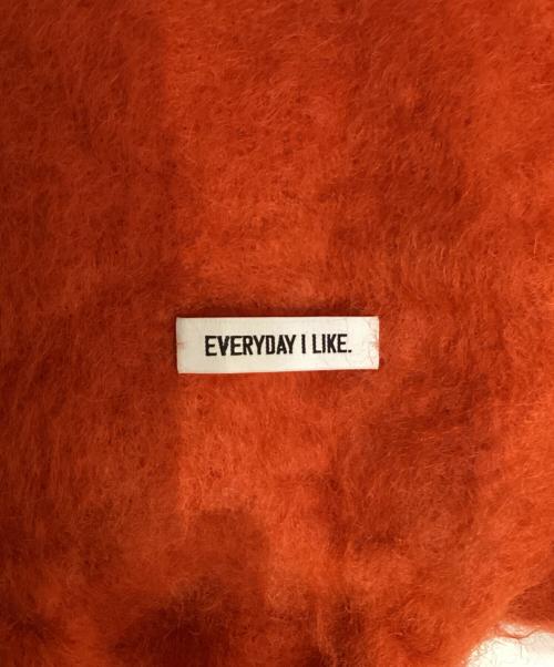 EVERYDAY I LIKE.（エヴリデイ アイ ライク）EVERYDAY I LIKE. (エヴリデイ アイ ライク) Mohair Mix Big Stole オレンジの古着・服飾アイテム
