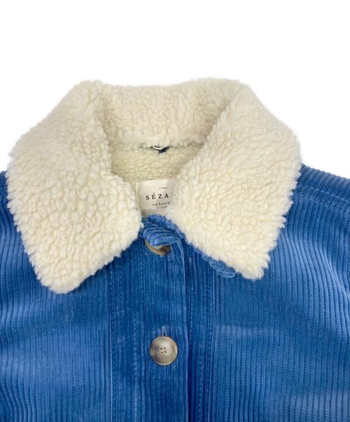 SEZANE（セザンヌ）Sezane (セザンヌ) コーデュロイジャケット ブルー サイズ:ＸＸＳの古着・服飾アイテム
