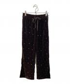 Couture d'adamクチュールドアダム）の古着「Glitter Velvet Easy PT」｜ブラウン