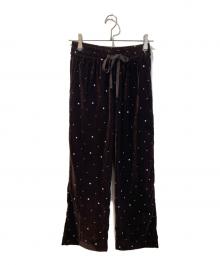 Couture d'adam（クチュールドアダム）の古着「Glitter Velvet Easy PT」｜ブラウン