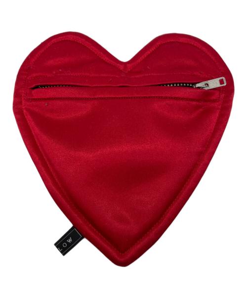 LUDLOW（ラドロー）LUDLOW (ラドロー) ハートサテンポーチ レッドの古着・服飾アイテム