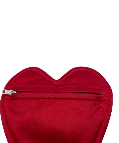 LUDLOW（ラドロー）LUDLOW (ラドロー) ハートサテンポーチ レッドの古着・服飾アイテム