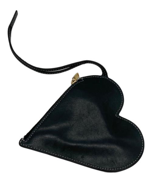 JIL SANDER（ジルサンダー）JIL SANDER (ジルサンダー) HEART POUCH ブラックの古着・服飾アイテム