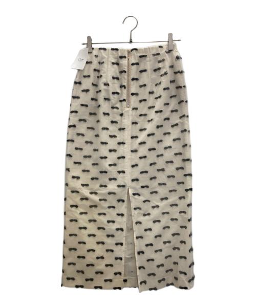 cygne（シーニュ）cygne (シーニュ) リボンジャガードタイトスカート ベージュ サイズ:1 未使用品の古着・服飾アイテム