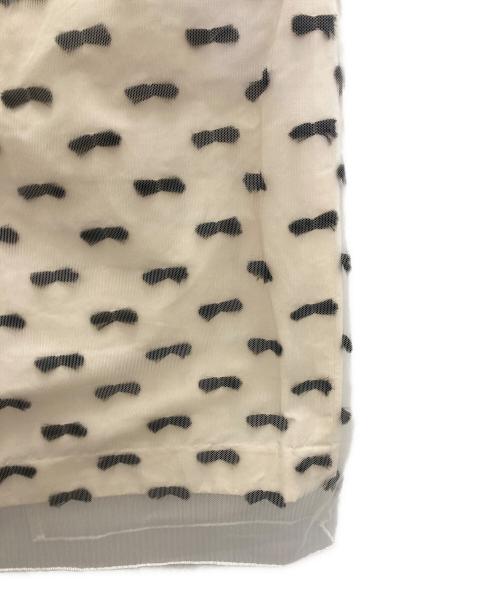 cygne（シーニュ）cygne (シーニュ) リボンジャガードタイトスカート ベージュ サイズ:1 未使用品の古着・服飾アイテム