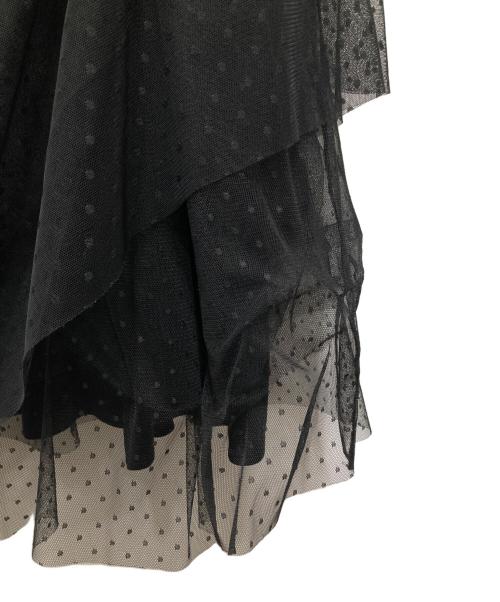 rosy monster（ロージーモンスター）rosy monster (ロージーモンスター) ドットチュールボリュームスカート ブラック サイズ:Mの古着・服飾アイテム