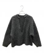 Whim Gazetteウィムガゼット）の古着「ニットVプルオーバー」｜グレー