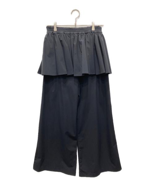 rosy monster（ロージーモンスター）rosy monster (ロージーモンスター) ウエストフリル レイヤードパンツ ブラック サイズ:Mの古着・服飾アイテム