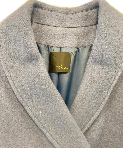 ROSSO（ロッソ）ROSSO (ロッソ) ショールダブルブレストミドルコート ブルー サイズ:FREEの古着・服飾アイテム