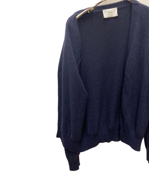 AMI Alexandre Mattiussi（アミアレクサンドルマテュッシ）AMI Alexandre Mattiussi (アミアレクサンドルマテュッシ) カーディガン/カシミヤ混 ネイビー サイズ:Lの古着・服飾アイテム