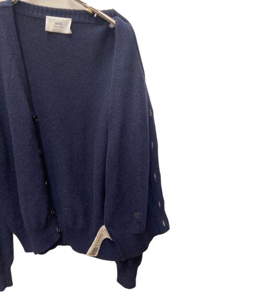 AMI Alexandre Mattiussi（アミアレクサンドルマテュッシ）AMI Alexandre Mattiussi (アミアレクサンドルマテュッシ) カーディガン/カシミヤ混 ネイビー サイズ:Lの古着・服飾アイテム