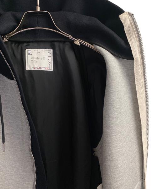 sacai（サカイ）sacai (サカイ) 24SS フーデッドジャケット グレー×ネイビー サイズ:3の古着・服飾アイテム