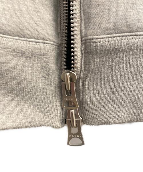sacai（サカイ）sacai (サカイ) 24SS フーデッドジャケット グレー×ネイビー サイズ:3の古着・服飾アイテム