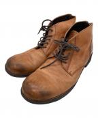 PADRONEパドローネ）の古着「BACK ZIP CHUKKA BOOTS/バック ジップ チャッカ ブーツ」｜ブラウン