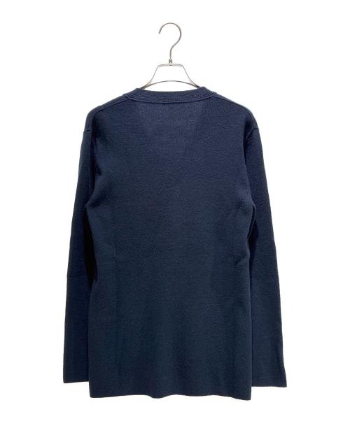 BLAMINK（ブラミンク）BLAMINK (ブラミンク) ウールカシミヤ12GVネックカーディガン 7915-230-0050 ネイビー サイズ:36の古着・服飾アイテム