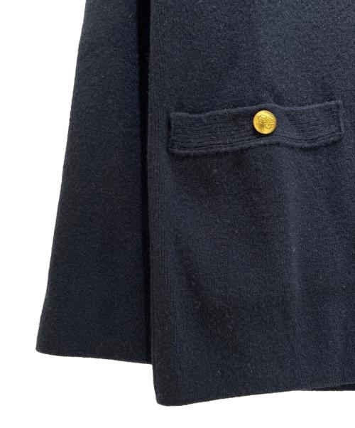 BLAMINK（ブラミンク）BLAMINK (ブラミンク) ウールカシミヤ12GVネックカーディガン 7915-230-0050 ネイビー サイズ:36の古着・服飾アイテム