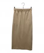 PLAIN PEOPLEプレインピープル）の古着「ダンボールジャージ/ミルドジャージストレートスカート」｜ベージュ