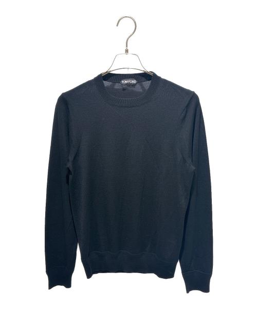 TOM FORD（トムフォード）TOM FORD (トムフォード) ハイゲージクルーネックニット KCL006 YMW010S23 ブラック サイズ:44の古着・服飾アイテム