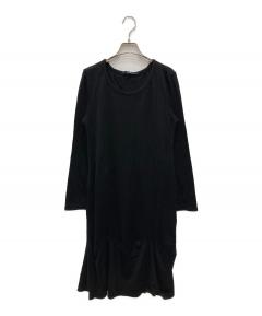 中古・古着通販】LIMI feu (リミフゥ) 半袖ワンピース ブラック サイズ