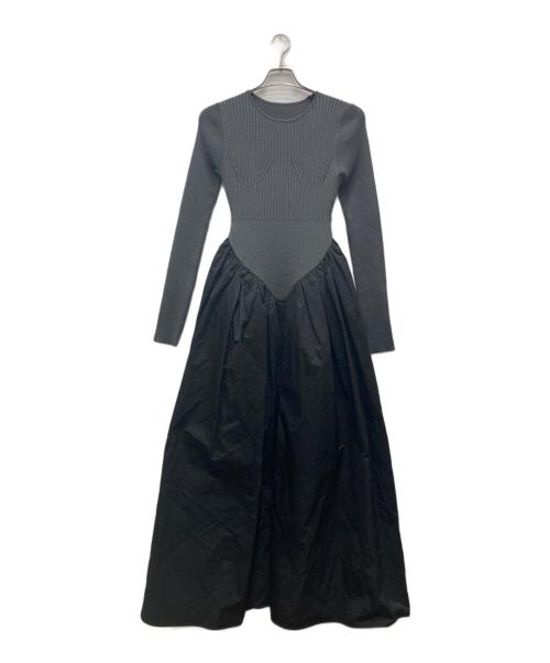 PRANK PROJECT（プランクプロジェクト）PRANK PROJECT (プランクプロジェクト) ニットコンビネーションロングドレス グレー×ブラック サイズ:36の古着・服飾アイテム