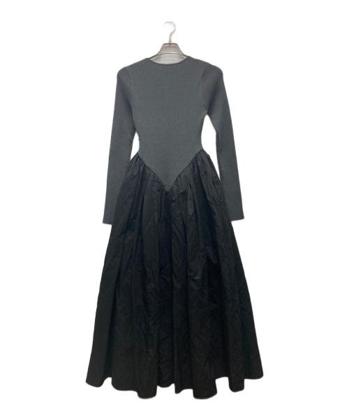 PRANK PROJECT（プランクプロジェクト）PRANK PROJECT (プランクプロジェクト) ニットコンビネーションロングドレス グレー×ブラック サイズ:36の古着・服飾アイテム