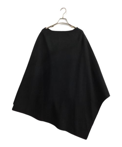 EAUVIRE（オーヴィル）EAUVIRE (オーヴィル) アシンメトリーケープ ブラック サイズ:38の古着・服飾アイテム