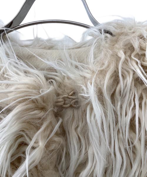 DRIES VAN NOTEN（ドリスヴァンノッテン）DRIES VAN NOTEN (ドリスヴァンノッテン) フェイクファーコート ベージュ サイズ:34の古着・服飾アイテム