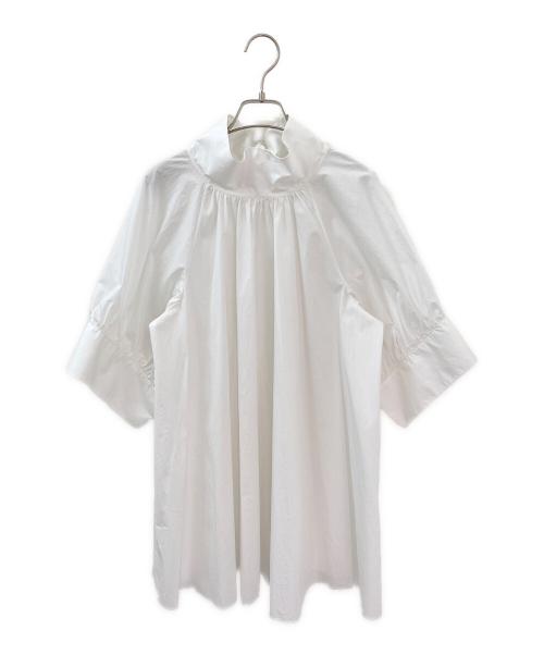 THE ROW（ザ ロウ）THE ROW (ザ ロウ) ハイネックフレアブラウス ホワイト サイズ:Mの古着・服飾アイテム
