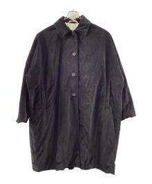 CASEY CASEY（ケーシーケーシー）の古着「ベルベットコート」｜ブラック