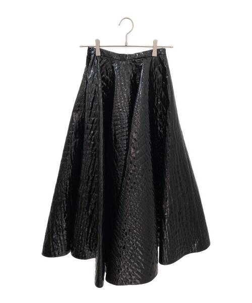 ALAIA（アライア）ALAIA (アライア) ミディ丈クロコダイルモチーフスカート ブラック サイズ:34の古着・服飾アイテム