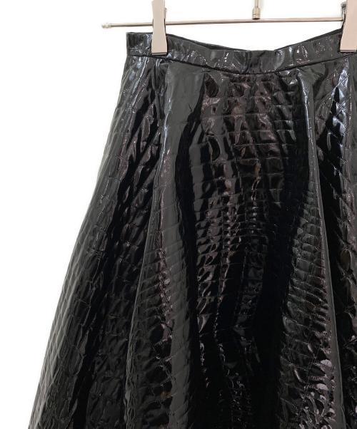 ALAIA（アライア）ALAIA (アライア) ミディ丈クロコダイルモチーフスカート ブラック サイズ:34の古着・服飾アイテム