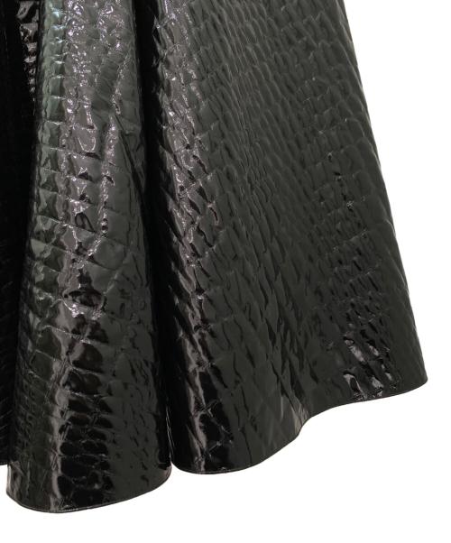 ALAIA（アライア）ALAIA (アライア) ミディ丈クロコダイルモチーフスカート ブラック サイズ:34の古着・服飾アイテム